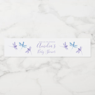 Drakflyg Handmålad Baby Shower Vattenflaska Etikett