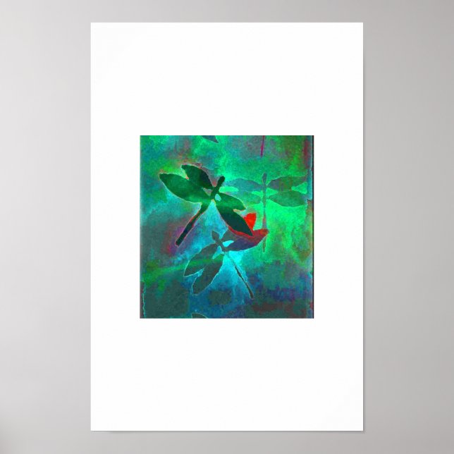 drakflygdans i grönt poster (Framsidan)