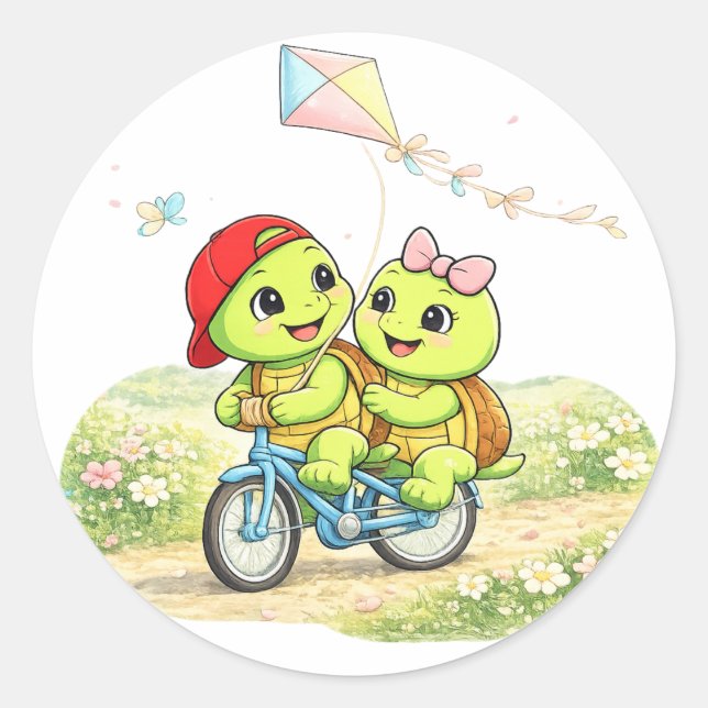 Drakflygning Runt Klistermärke (Framsida)