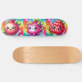 Drakfrukt med Tie-Dye-mönster Mini Skateboard Bräda 18,5 Cm