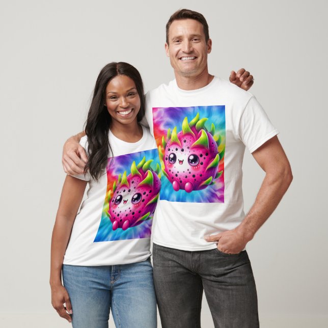 Drakfrukt med Tie-Dye-mönster T Shirt (Unisex)