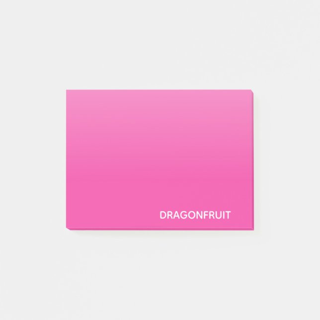 Drakfrukt rosa färg namn post-it block (Framsida)
