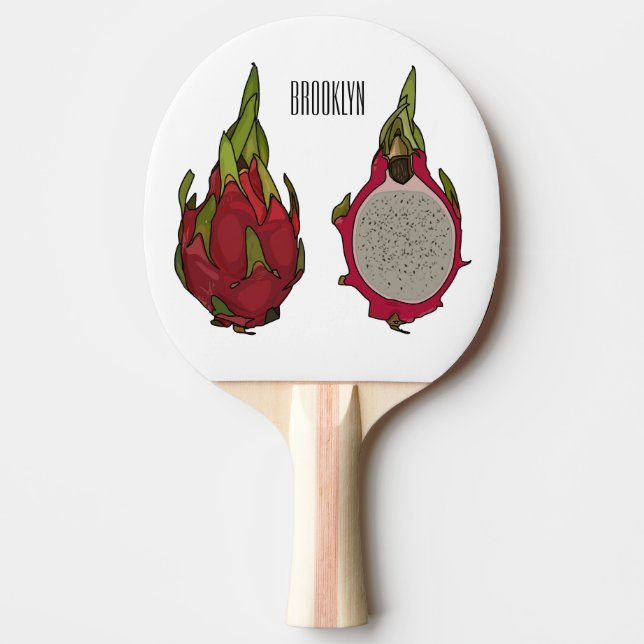Drakfrukt serieillustration pingisracket (Framsidan)