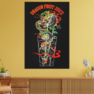 Drakfruktjuice Canvastryck