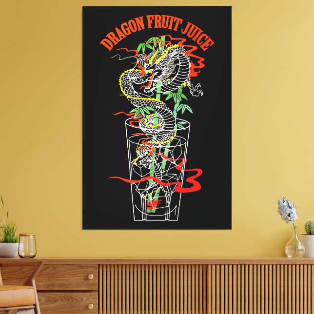 Drakfruktjuice Canvastryck (Insitu (Vardagsrum))