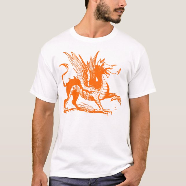 Drakgravyr - Orange Tee Shirt (Framsida)