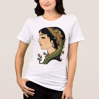 Drakhår Dam - Persisk Fantasy Kvinna Konst T Shirt