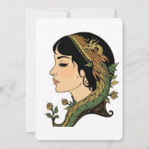 : Drakhår Damen – Persisk Fantasy Blommig Greeti