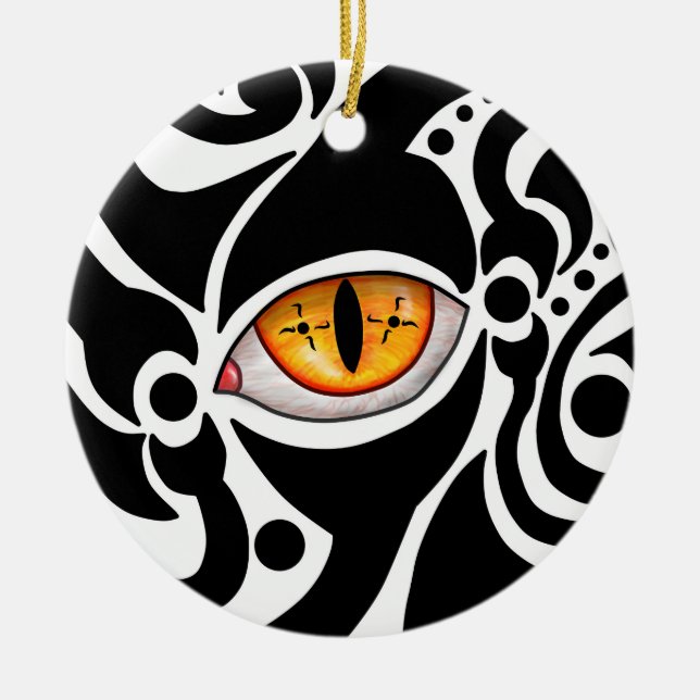 Drakharhys Julgransprydnad Keramik (Framsidan)