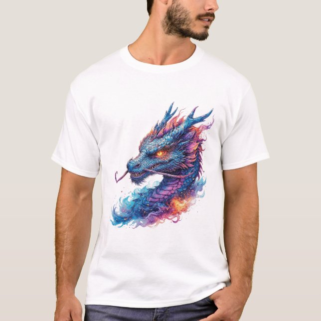 Drakhuvud Med Vilda Ögon T Shirt (Framsida)
