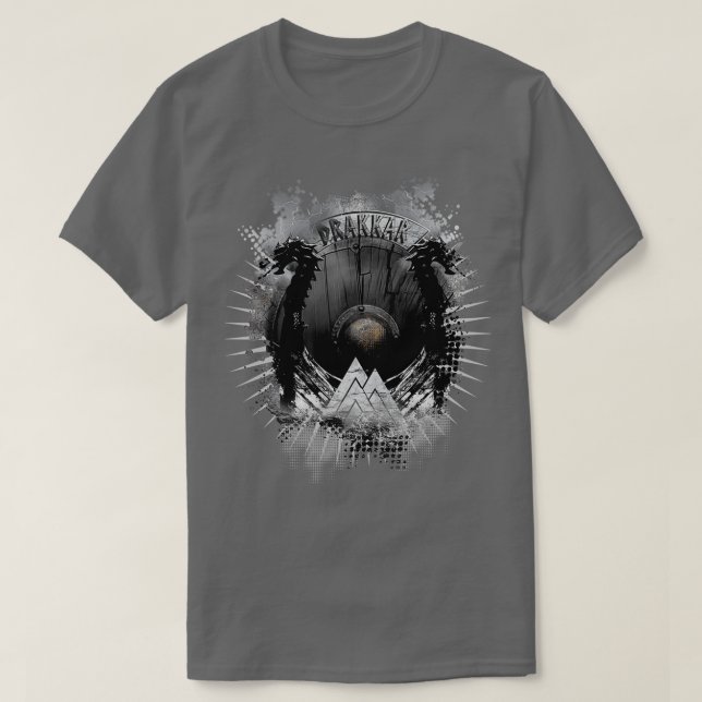 Drakkar Viking Long Frakt T Shirt (Design framsida)