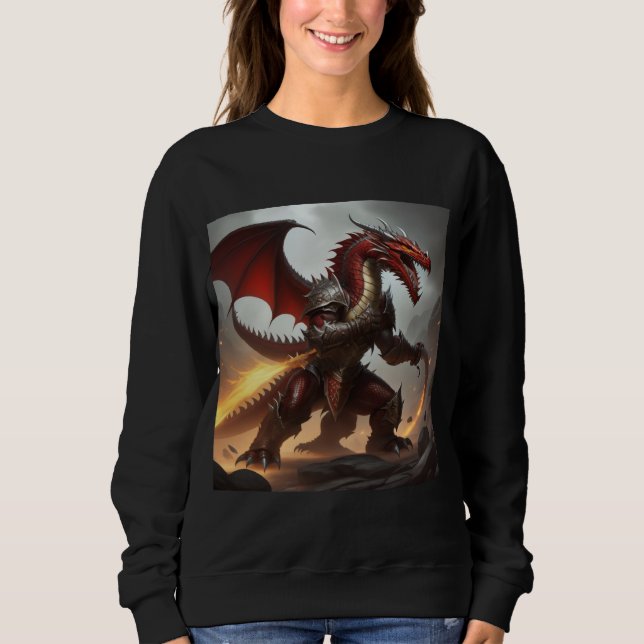 Drakkrigare röd  t shirt (Framsida)