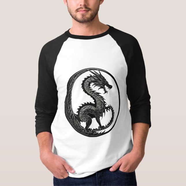 "Draklogotypdesign för T-shirts (Framsida)