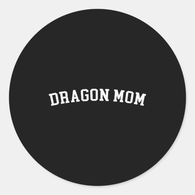 Drakmamma  runt klistermärke (Framsida)