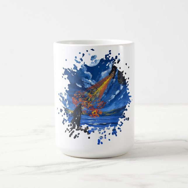 Drakon - Handgjord konst  Kaffemugg (Center)