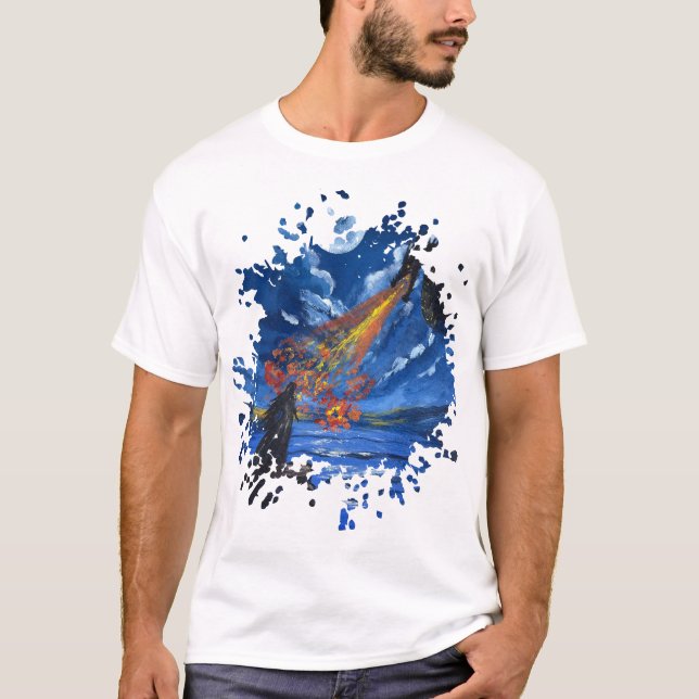 Drakon - Handgjord konst  T Shirt (Framsida)