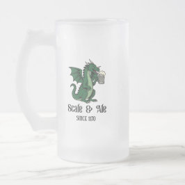 Drakon som dricker öl frostat ölglas
