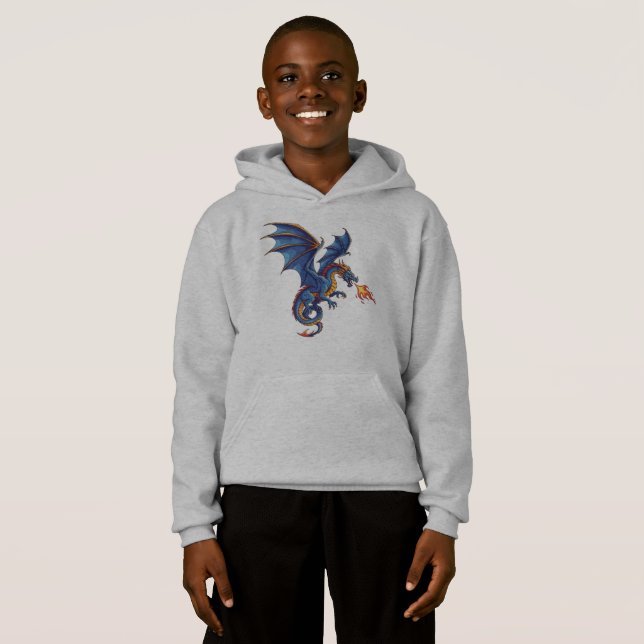 Drakpojke hoodie t shirt (Hel framsida)