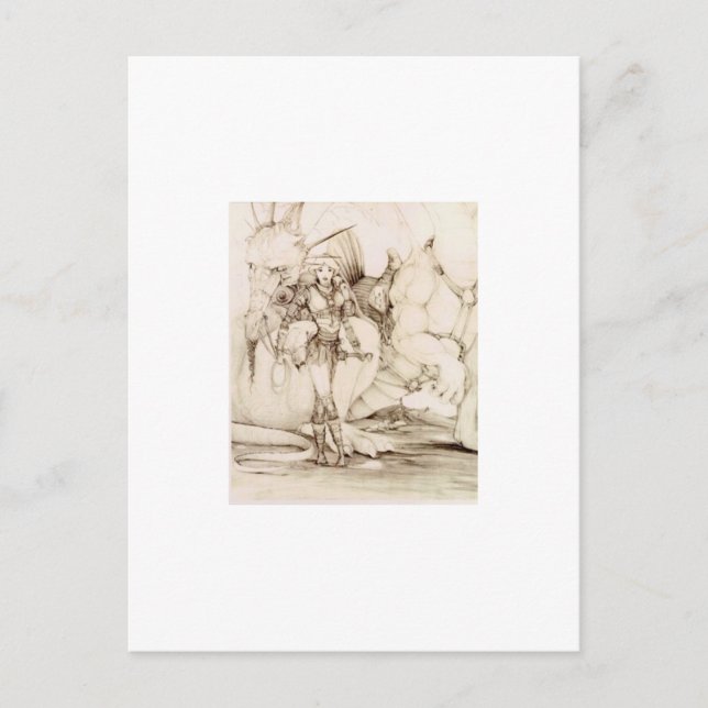 Drakryttare Vykort (Framsida)