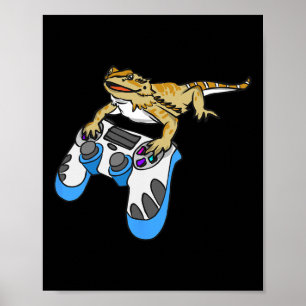 Drakskäggiga drakar ödla poster