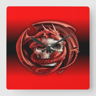 drakskalle fyrkantig klocka