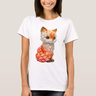 Drakskalmythiskt orange rävvuxskogs kvinnor t shirt