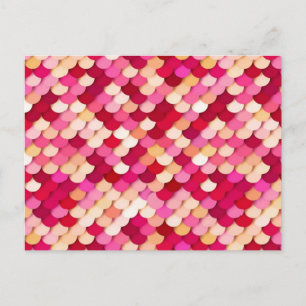 "Drakskalor" - magenta, het rosa och persika Vykort