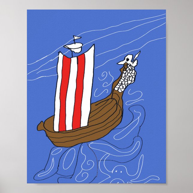 Drakskeppsaffisch Poster (Framsidan)