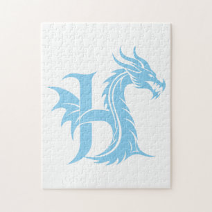 Drakstilat bokstav H, Drakalfabetet, Monogram Pussel