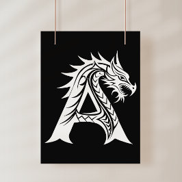 Drakstilat brev A, Drakalfabetet, Monogram Fototryck