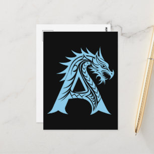 Drakstilat brev A, Drakalfabetet, Monogram Vykort