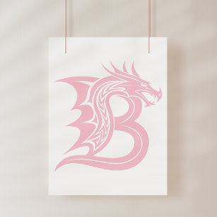 Drakstilat brev B, Drakalfabetet, Monogram Fototryck