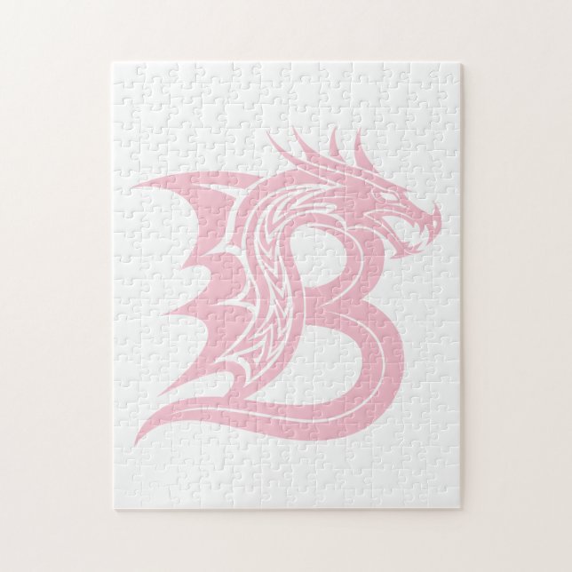 Drakstilat brev B, Drakalfabetet, Monogram Pussel (Vertikal)