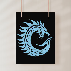 Drakstilat brev C, Drakalfabetet, Monogram Poster