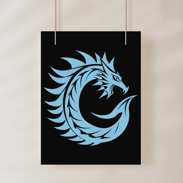 Drakstilat brev C, Drakalfabetet, Monogram Poster (Skapare uppladdad)