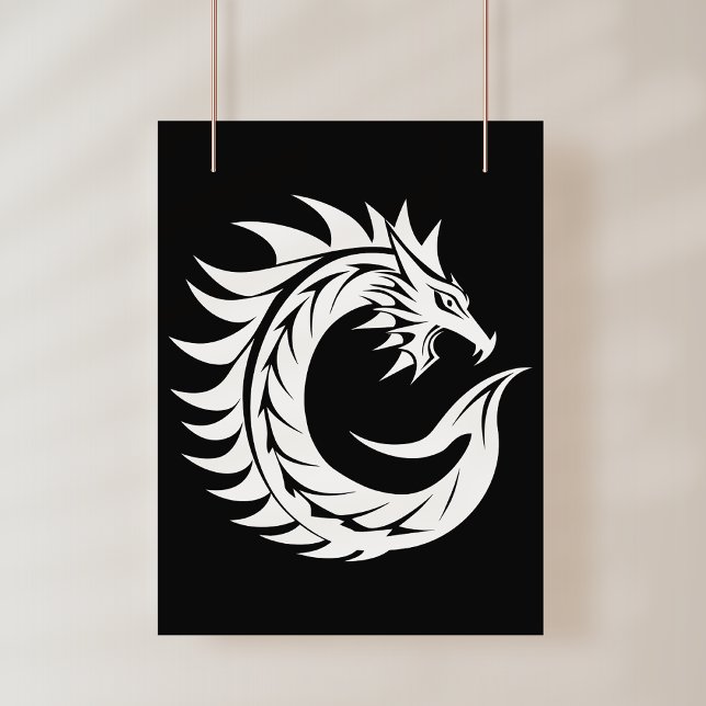 Drakstilat brev C, Drakalfabetet, Monogram Poster (Skapare uppladdad)