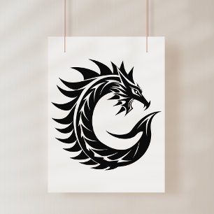 Drakstilat brev C, Drakalfabetet, Monogram Poster