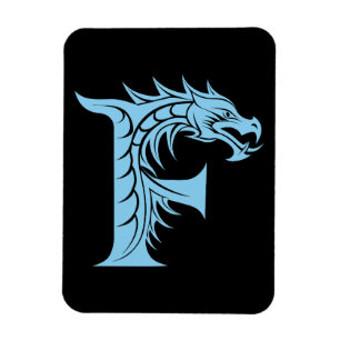 Drakstilat brev F, Drakalfabetet, Monogram Magnet