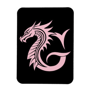 Drakstilat brev G, Drakalfabet, Monogram Magnet