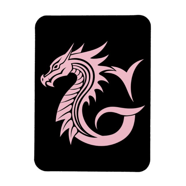 Drakstilat brev G, Drakalfabet, Monogram Magnet (Vertikal)