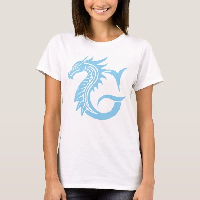 Drakstilat brev G, Drakalfabet, Monogram T Shirt (Framsida)
