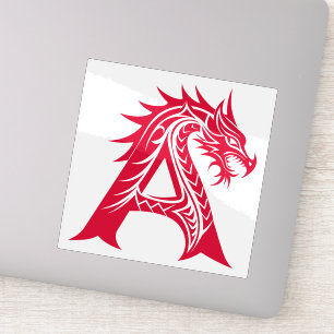 Drakstilsbokstav A, Drakalfabetet, Monogram Klistermärken