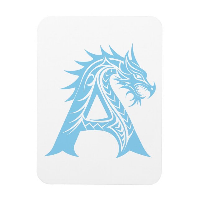 Drakstilsbokstav A, Drakalfabetet, Monogram Magnet (Vertikal)