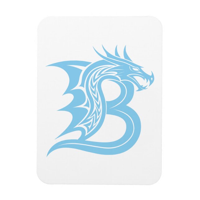 Drakstilskt bokstav B, Drakalfabetet, Monogram Magnet (Vertikal)
