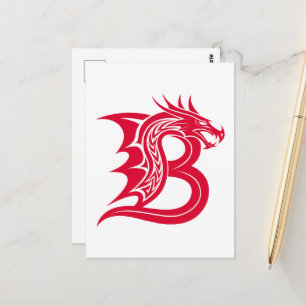 Drakstilskt bokstav B, Drakalfabetet, Monogram Vykort
