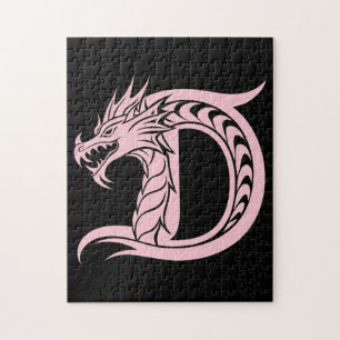 Drakstilskt bokstav D, Drakalfabetet, Monogram Pussel