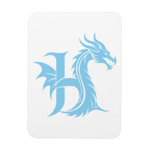 Drakstilskt bokstav H, Drakalfabet, Monogram Magnet
