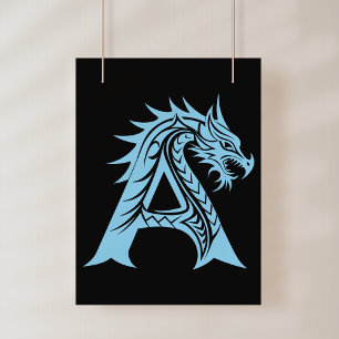 Drakstilskt brev A, Drakalfabetet, Monogram Poster