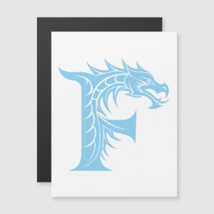 Drakstilskt brev F, Drakalfabetet, Monogram Magnetisk Inbjudningskort