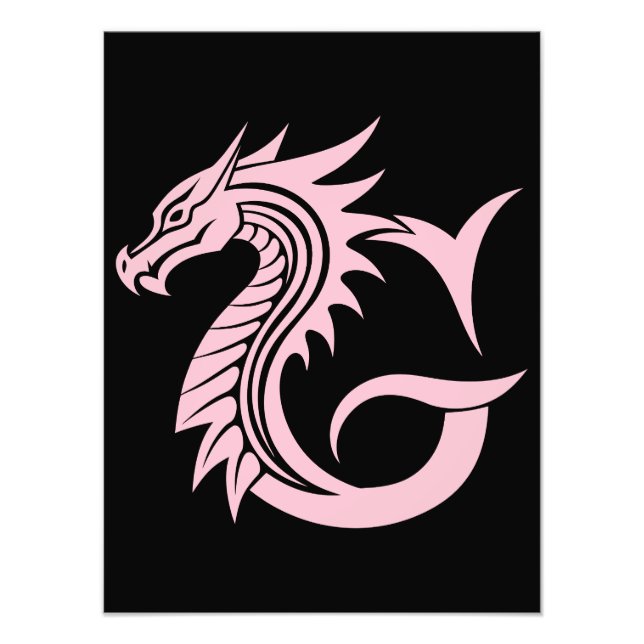 Drakstilskt brev G, drakalfabet, monogram Fototryck (Framsidan)